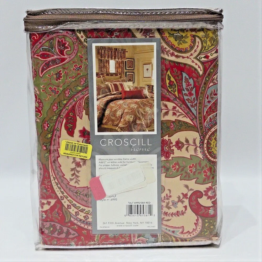 VTG Y2K New in Package Croscill Ponzio Pole Top Drapes 82